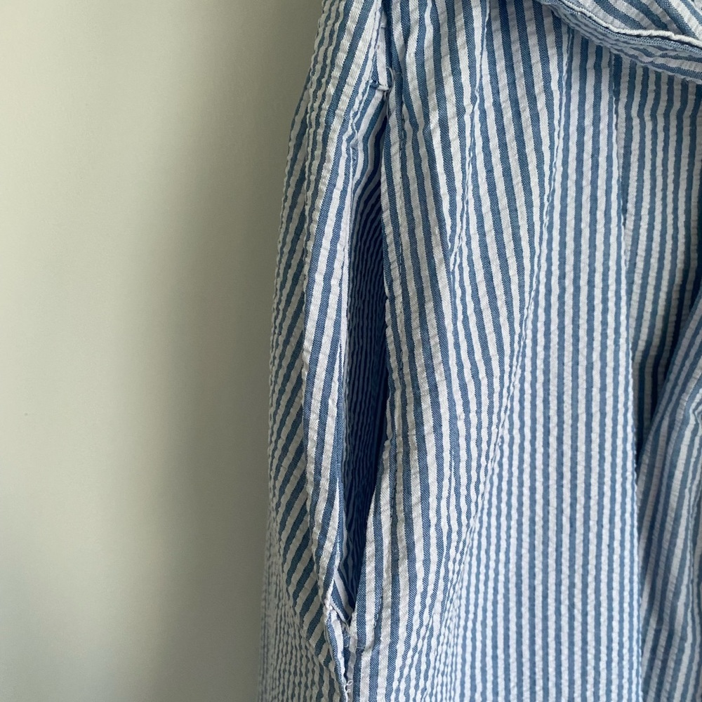 Anne Klein “Diane” Seersucker Midi Shirt Dress - Picture 5 of 7